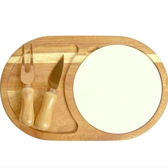 Twine Living Acacia Wood and Ceramic Cheese Board - Picture 6 of 6
